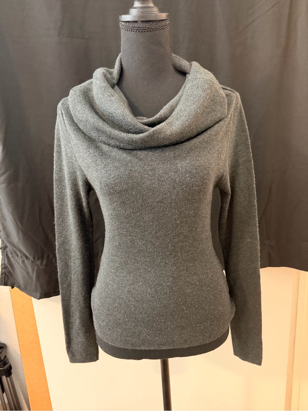 Zara Women's Cowl Neck Sweater - Charcoal